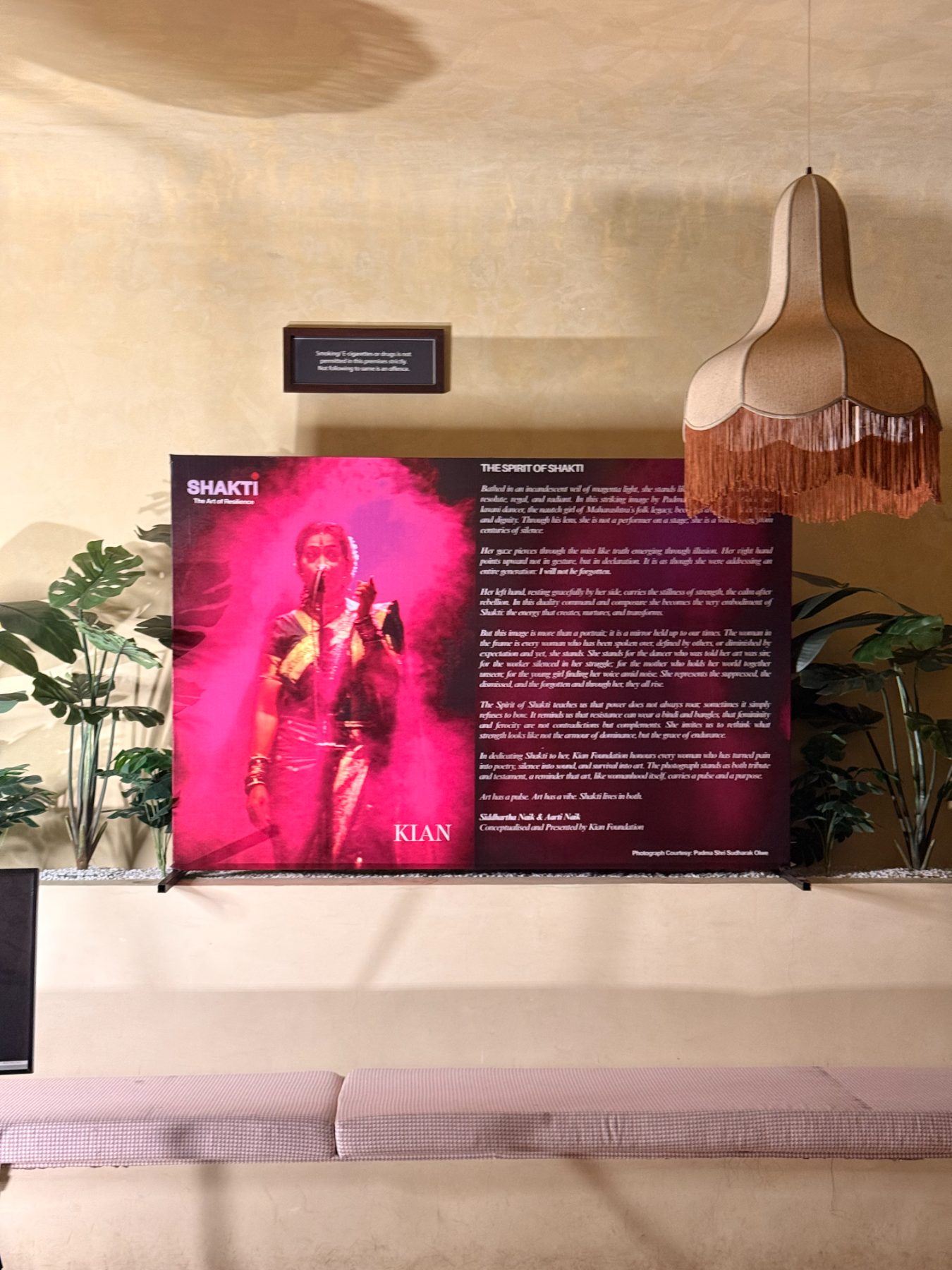 The Spirit of Shakti standee at Lucia